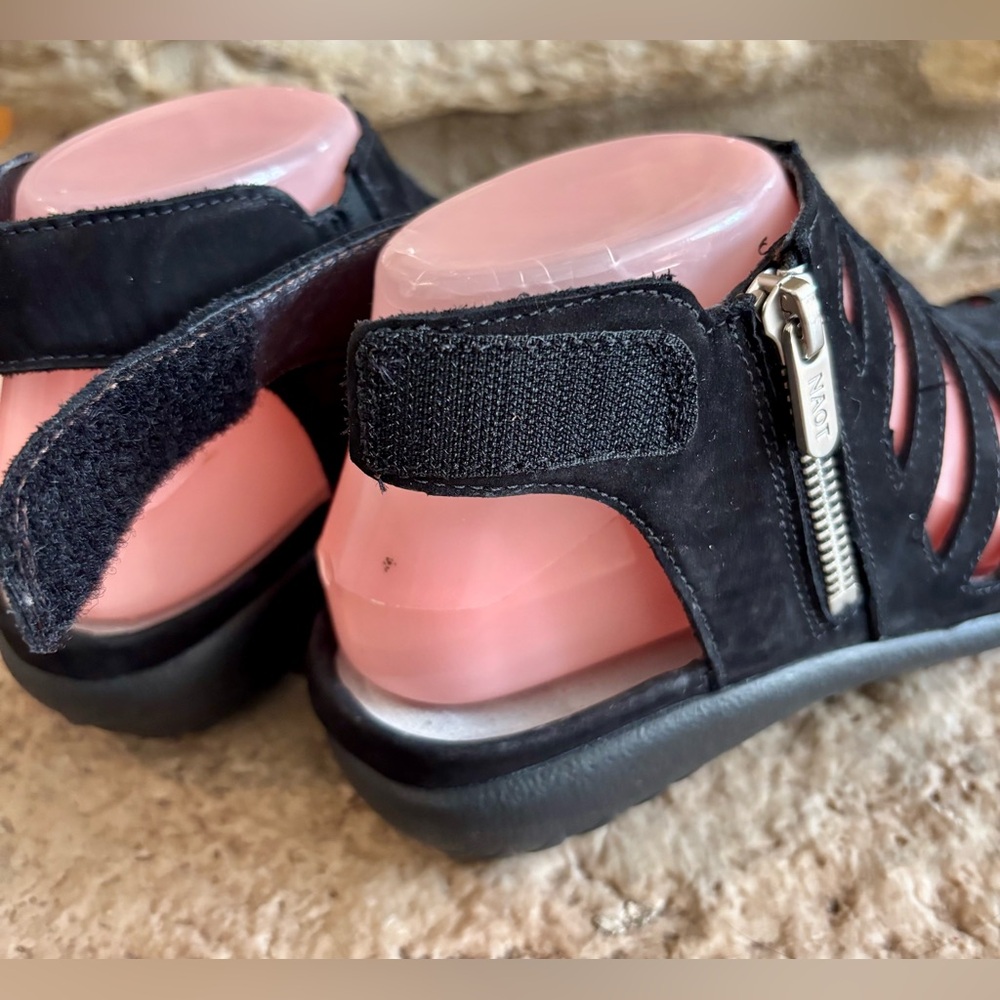 Naot Black Suede Gladiator Sandals - Picture 5 of 8